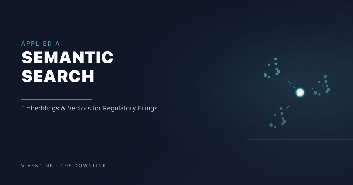 Vector Search and Embeddings for Regulatory Filings