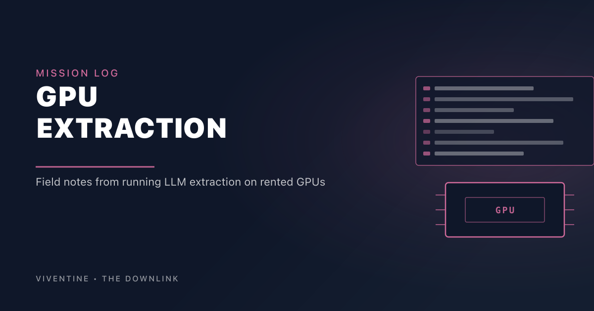 Mission Log: 10,000 regulatory filings through rented GPUs